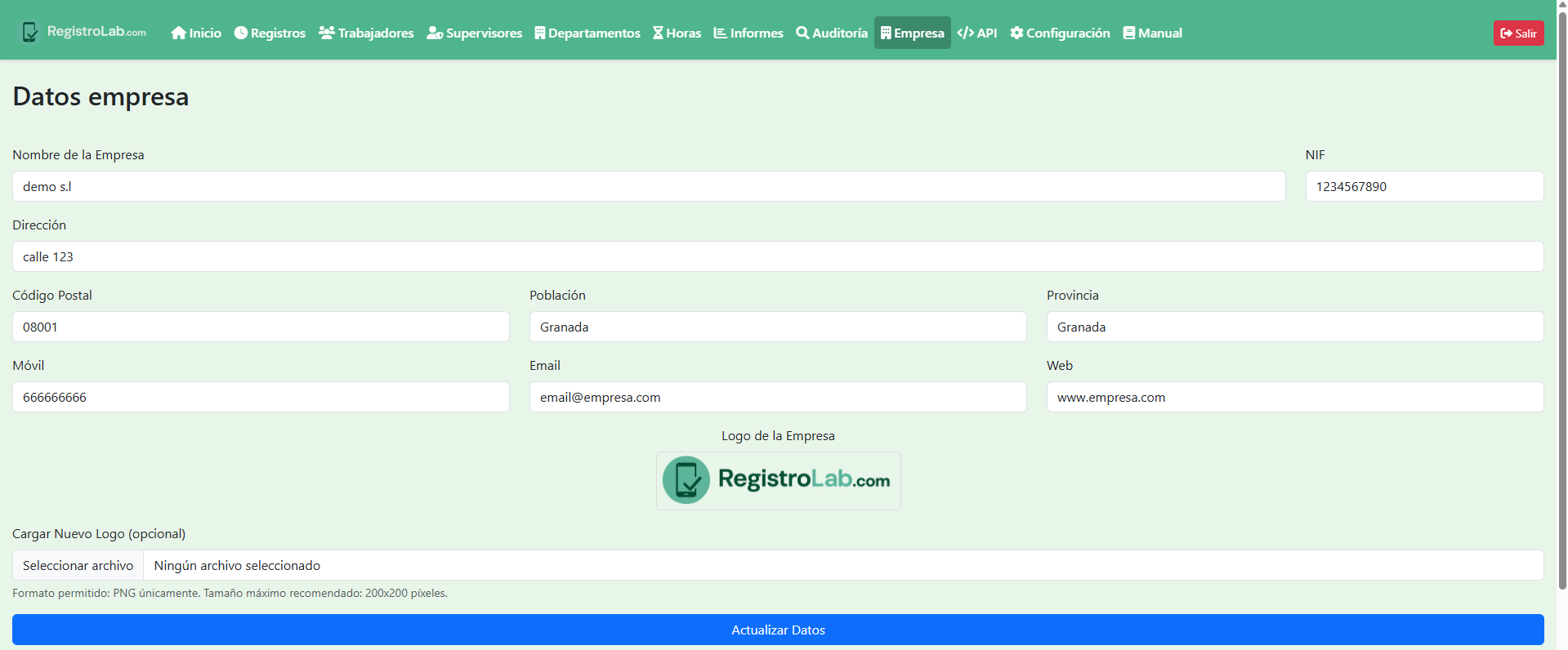 Configuración del Sistema